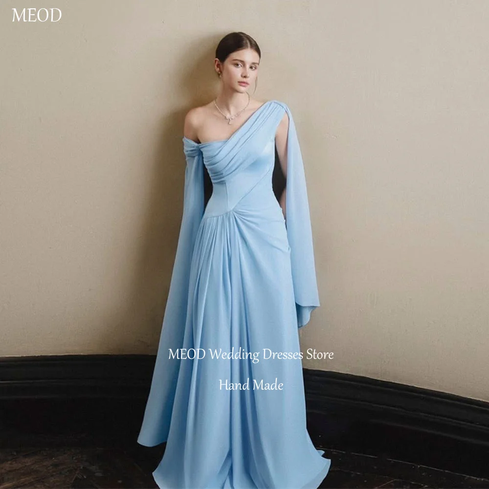 MEOD Sky Blue Chiffon Evening Dress Scalloped A Line Formal Prom Gown Off The Shoulder Floor Length Party Attire Customized
MEOD Sky Blue Chiffon Evening Dress Scalloped A Line Formal Prom Gown Off The Shoulder Floor Length Party Attire Customized