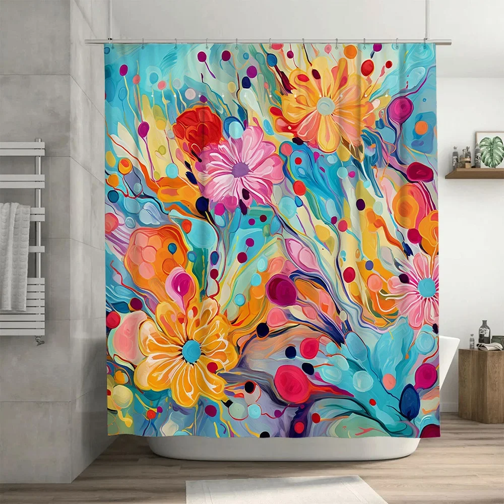 Красочная занавеска для душа с цветочным принтом, декор для ванной комнаты, водонепроницаемая накидка для душа с карманными кольцами на штанге, синий, розовый, желтый, оранжевый, красный
Красочная занавеска для душа с цветочным принтом, декор для ванной комнаты, водонепроницаемая накидка для душа с карманными кольцами на штанге, синий, розовый, желтый, оранжевый, красный