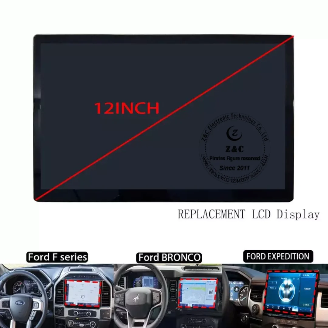 12" Display for 2022 23 2024 Ford Expedition SYNC4 Radio Navigation GPS LCD with Touch Screen OEM
12" Display for 2022 23 2024 Ford Expedition SYNC4 Radio Navigation GPS LCD with Touch Screen OEM