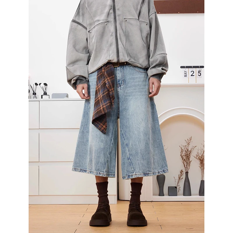 ZHIZOU Vintage American Style Denim Shorts Women Summer Loose Fit Straight Leg Wide Leg Casual Flashy Lightning Patterned Jeans
ZHIZOU Vintage American Style Denim Shorts Women Summer Loose Fit Straight Leg Wide Leg Casual Flashy Lightning Patterned Jeans