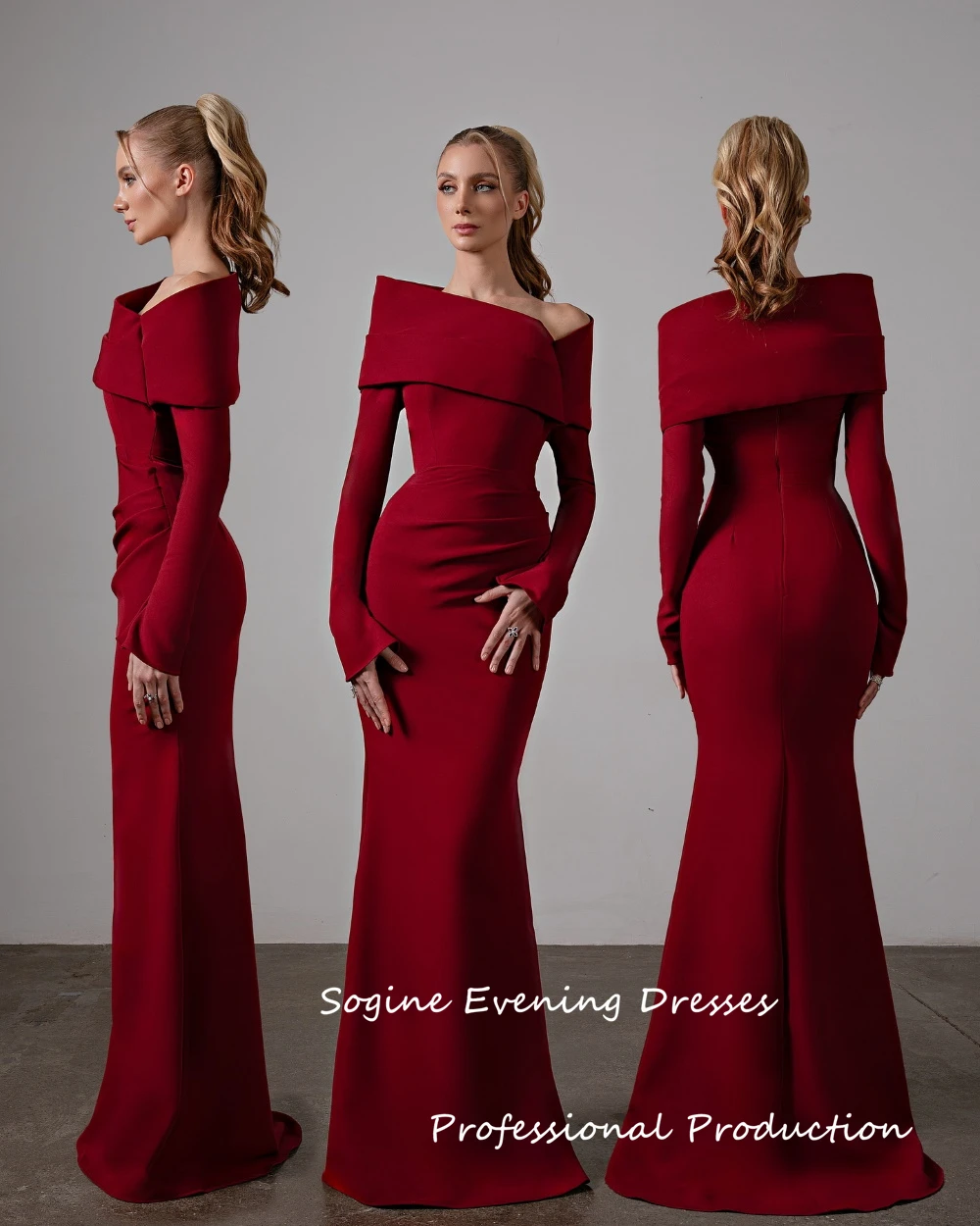 Crepe Bare Neck Formal Evening Dresses High Waist Floor-Length Wedding Party Dress Long Sleeve Mermaid فساتين سهرة Formal
Crepe Bare Neck Formal Evening Dresses High Waist Floor-Length Wedding Party Dress Long Sleeve Mermaid فساتين سهرة Formal