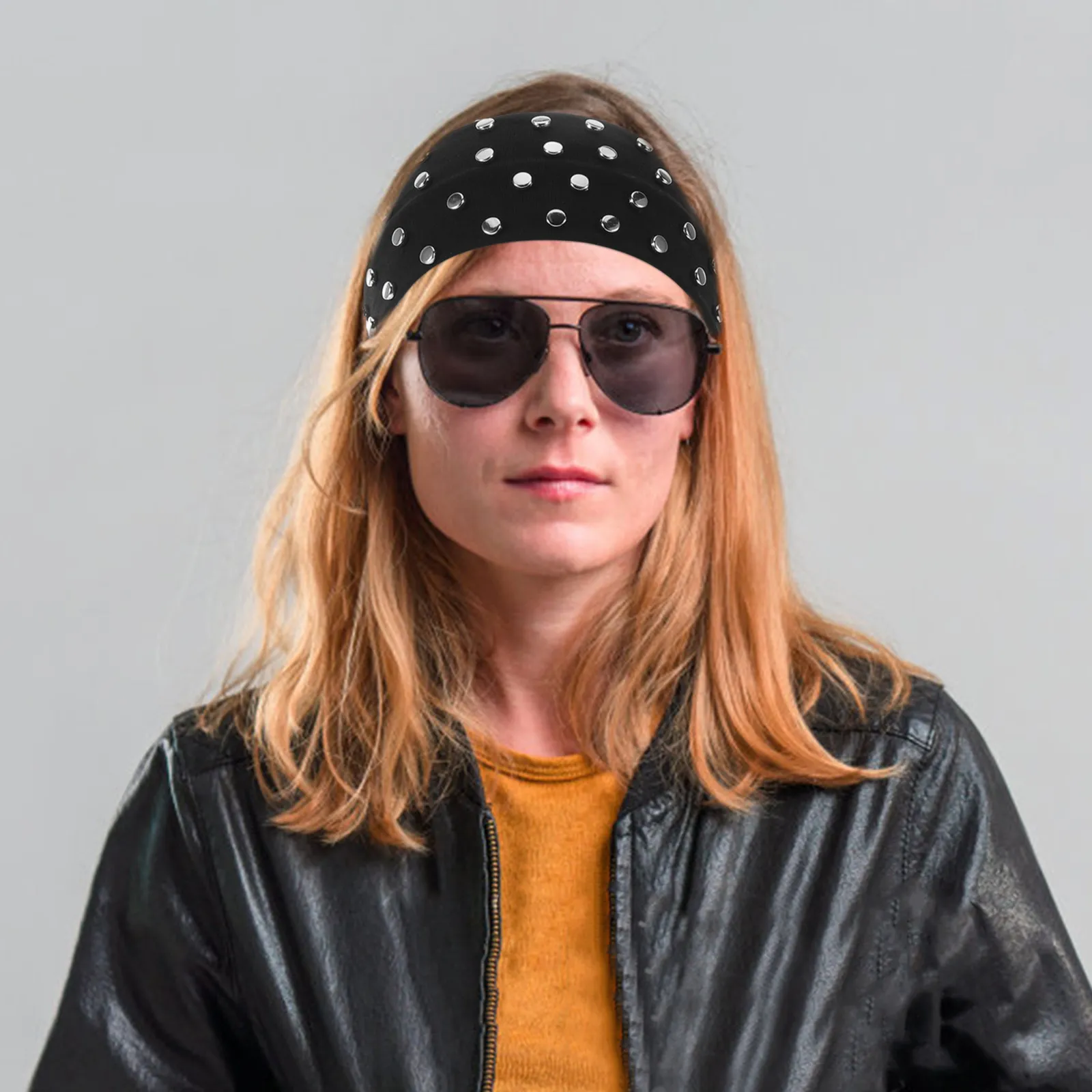 2Pcs Punk Studded Headband for Women Soft Breathable Cloth Rock Festival Hair Wrap Rivet Embellished Gothic Punk Rock Concert
2Pcs Punk Studded Headband for Women Soft Breathable Cloth Rock Festival Hair Wrap Rivet Embellished Gothic Punk Rock Concert
