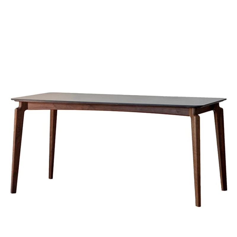 Slate dining table, black walnut solid wood table, small apartment dining table, rectangular
Slate dining table, black walnut solid wood table, small apartment dining table, rectangular