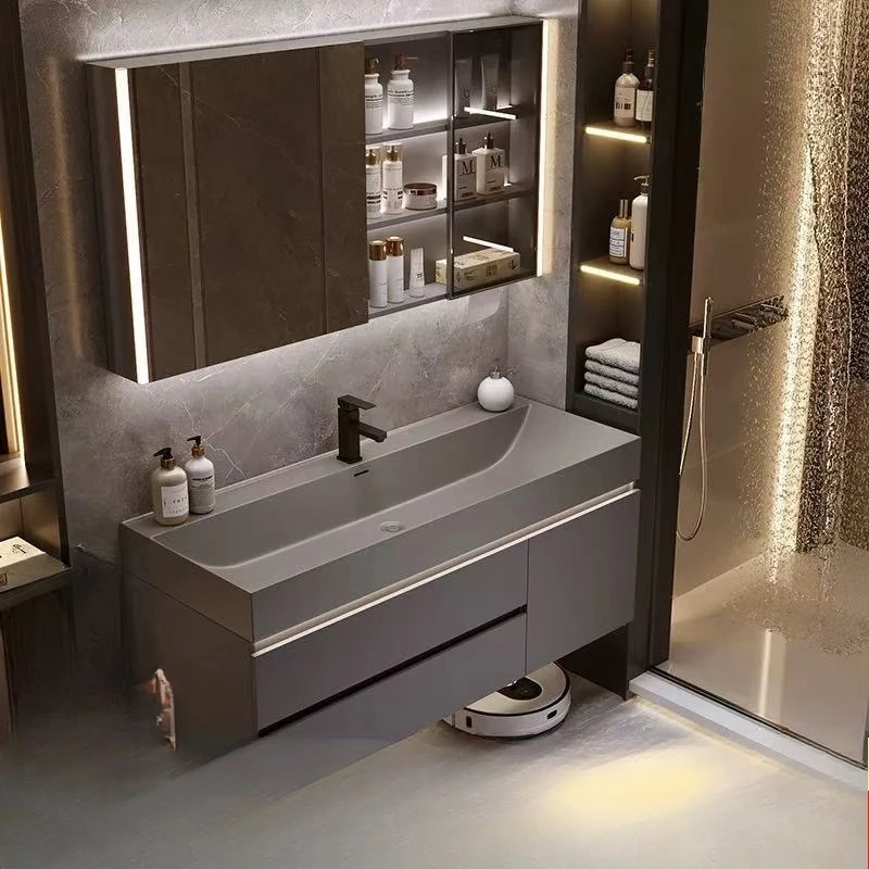 Light luxury gilt stone integrated marine basin solid wood bathroom cabinet combination bathroom smart hand wash washbasin
Light luxury gilt stone integrated marine basin solid wood bathroom cabinet combination bathroom smart hand wash washbasin