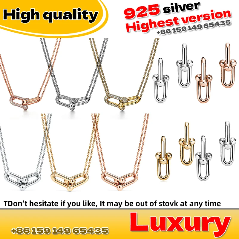 2025 U-Shaped Cross Necklace and Earrings Set S925 Sterling Silver Y2K Women's Jewelry Gift with Personalized Logo
2025 U-Shaped Cross Necklace and Earrings Set S925 Sterling Silver Y2K Women's Jewelry Gift with Personalized Logo