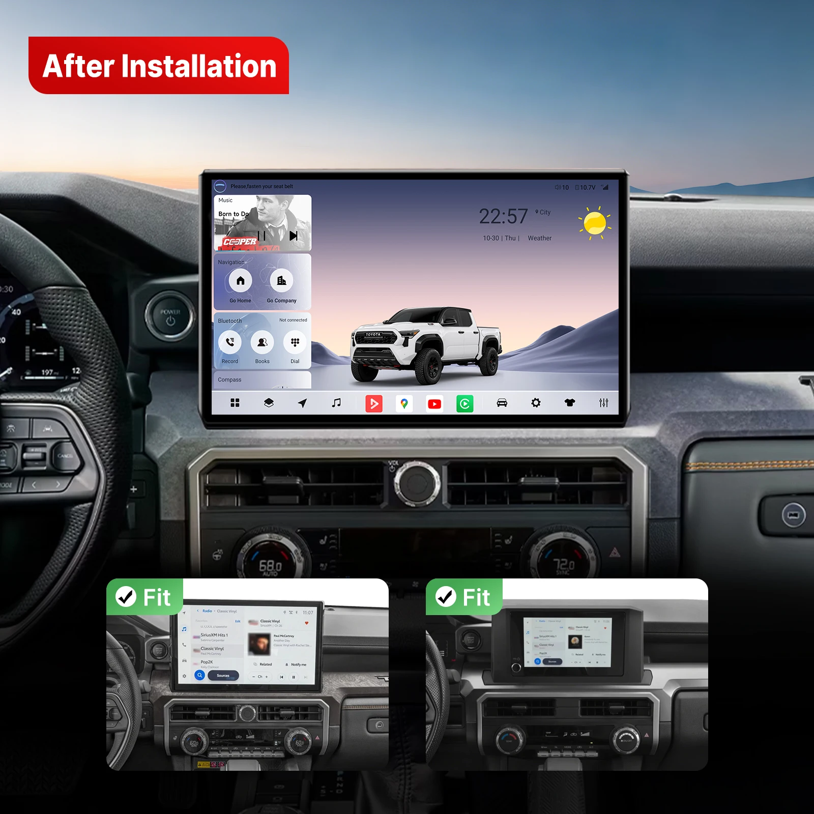 Автомагнитола Youducar 14.6" Android с DVD-плеером и навигацией для Toyota Tacoma/4Runner 2024, беспроводной CarPlay, Android Auto
Автомагнитола Youducar 14.6" Android с DVD-плеером и навигацией для Toyota Tacoma/4Runner 2024, беспроводной CarPlay, Android Auto