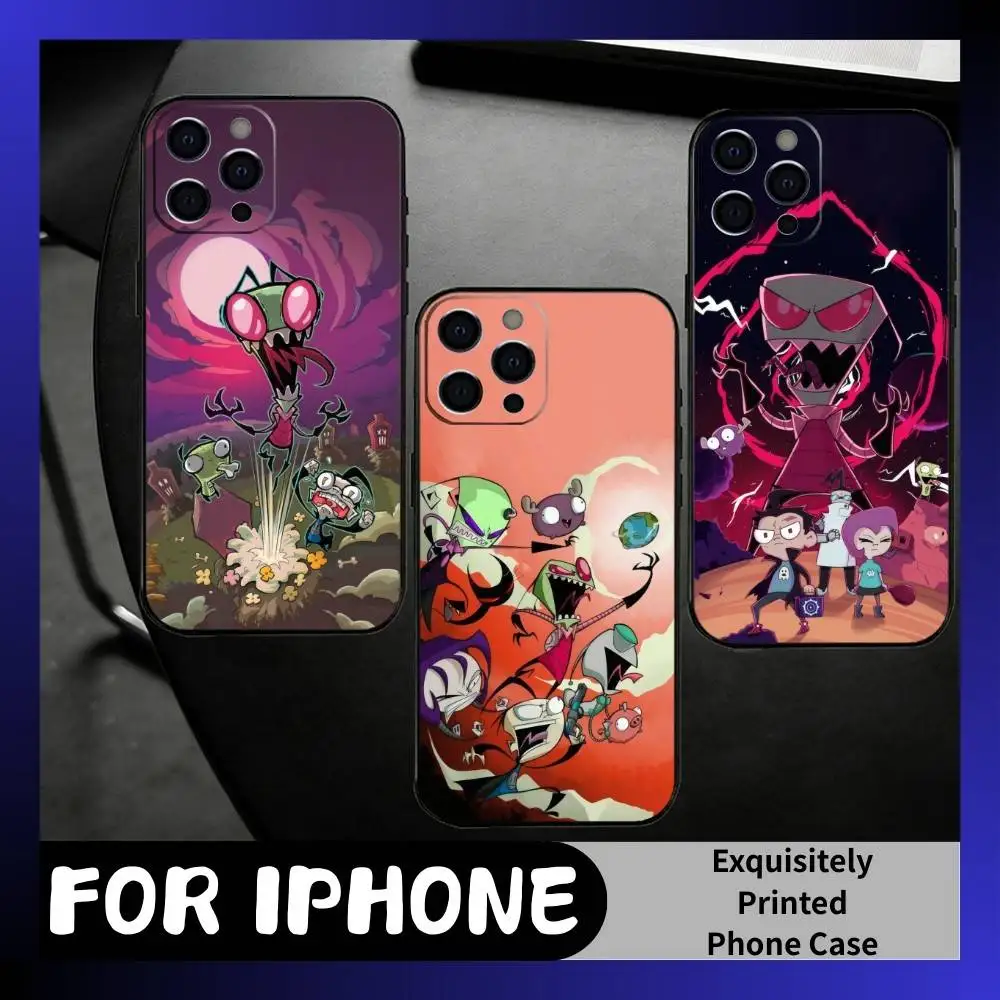 Cartoon I-Invader Alien Z-ZIM Printed Phone Case For iPhone17,16,15,14,13,12 Plus,Max Soft Silicone Black Cover
Cartoon I-Invader Alien Z-ZIM Printed Phone Case For iPhone17,16,15,14,13,12 Plus,Max Soft Silicone Black Cover
