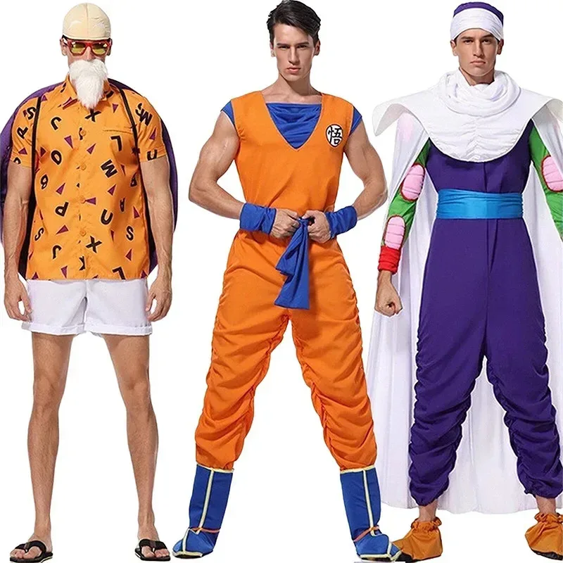 Anime Son Goku Master Roshi and Piccolo Cosplay Costume Adult Man Set Superhero Carnival Role Play Dress Up
Anime Son Goku Master Roshi and Piccolo Cosplay Costume Adult Man Set Superhero Carnival Role Play Dress Up