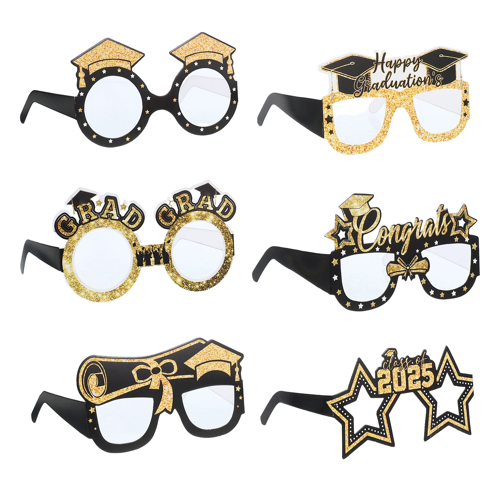 6 Pcs Graduation Party Glasses Fashionable Photo Props Paper Material Novelty Eyewear Prom Birthday Theme Events
6 Pcs Graduation Party Glasses Fashionable Photo Props Paper Material Novelty Eyewear Prom Birthday Theme Events