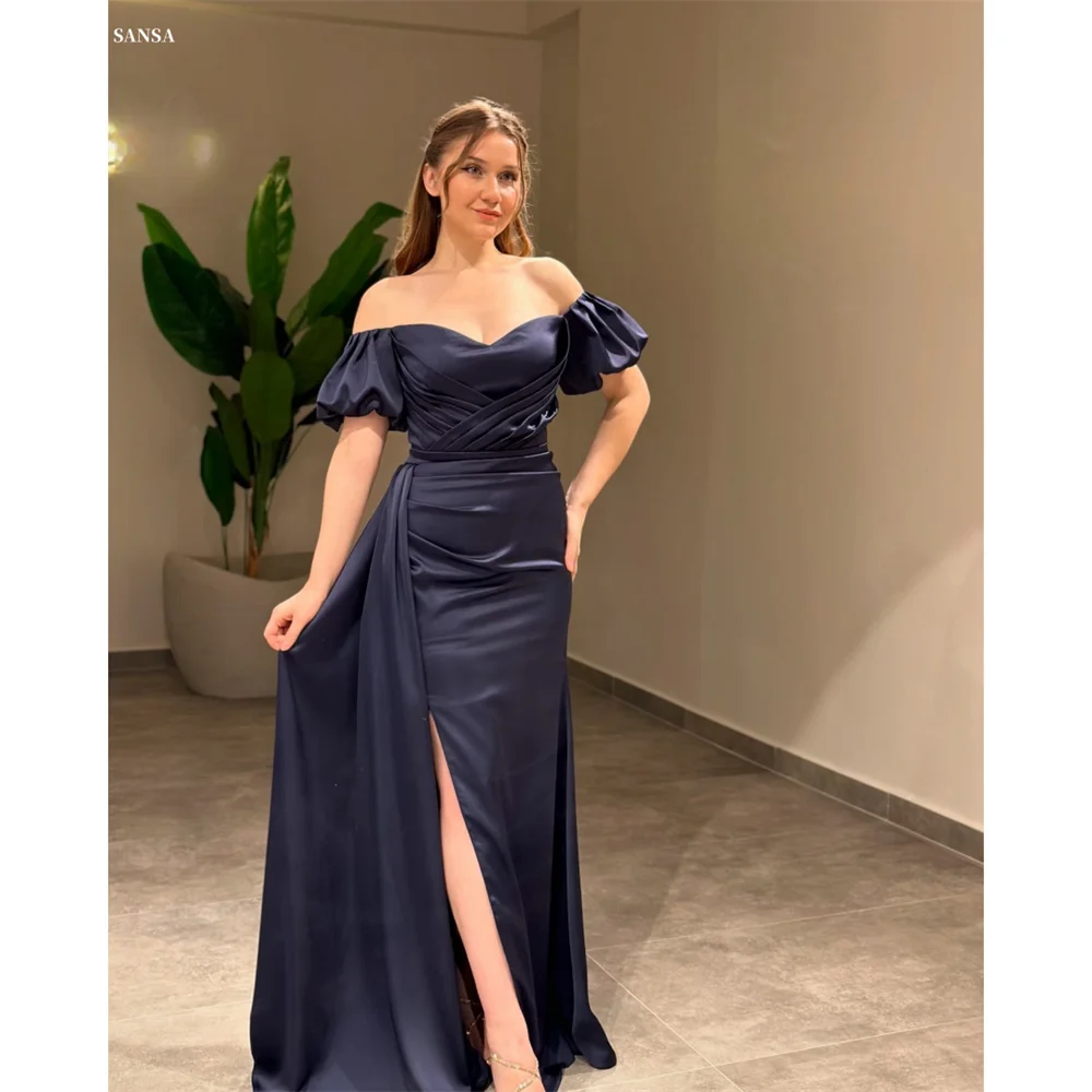 Sansa Customized Off Shoulder Puff Sleeve Sweetheart Neck Evening Dresses Side High Split Satin Wedding Dress Prom Dresses
Sansa Customized Off Shoulder Puff Sleeve Sweetheart Neck Evening Dresses Side High Split Satin Wedding Dress Prom Dresses