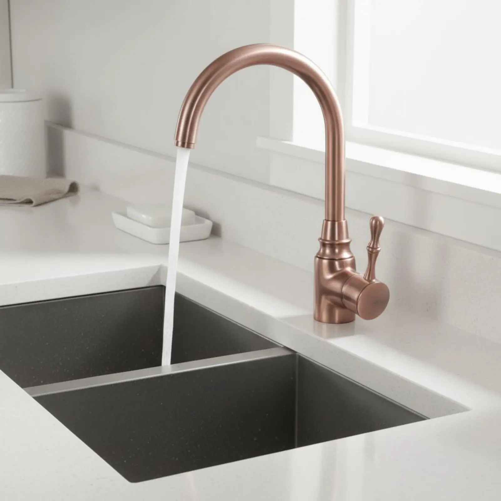 Hot and Cold Kitchen Tap Includes Supply Hoses Swivel Spout Faucet Antique Bronze Sink Faucet 360 Degree Rotation
Hot and Cold Kitchen Tap Includes Supply Hoses Swivel Spout Faucet Antique Bronze Sink Faucet 360 Degree Rotation