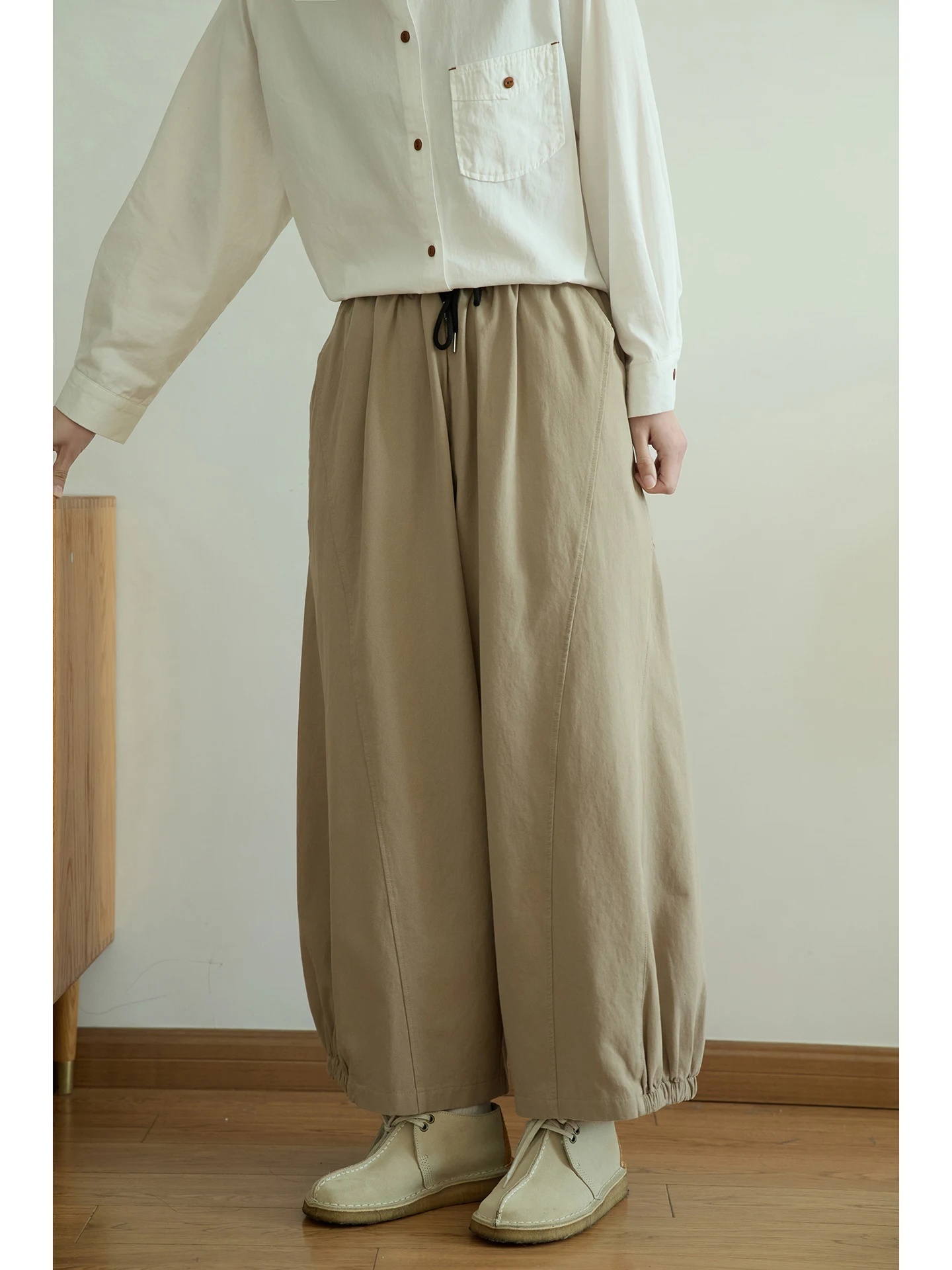 Chuan Bai 2026 Spring Casual Pants Loose Fit High Waist Dstring Elastic Cuff Sli Leisure Trousers for Women
Chuan Bai 2026 Spring Casual Pants Loose Fit High Waist Dstring Elastic Cuff Sli Leisure Trousers for Women