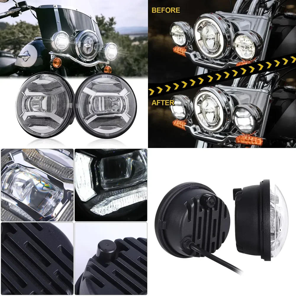 Super Bright Aluminium 6000K Motorcycle Fog Lights With Drl 4.5 Inch Spotlight Fog Lights Driving Front Bumper Lights
Super Bright Aluminium 6000K Motorcycle Fog Lights With Drl 4.5 Inch Spotlight Fog Lights Driving Front Bumper Lights