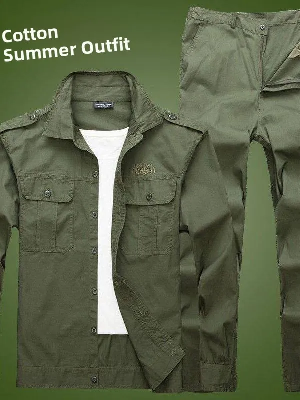 Men's Summer Thin Pure Cotton Workwear Set Labor Protection Clothing for Welding Construction Site Anti-Wear And Dirt Easy Care
Men's Summer Thin Pure Cotton Workwear Set Labor Protection Clothing for Welding Construction Site Anti-Wear And Dirt Easy Care