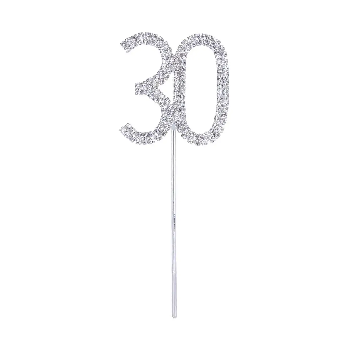 Rhinestone Cake Topper for 30th Birthday Wedding Anniversary Silver Eco Alloy Cake Insert Cupcake
Rhinestone Cake Topper for 30th Birthday Wedding Anniversary Silver Eco Alloy Cake Insert Cupcake