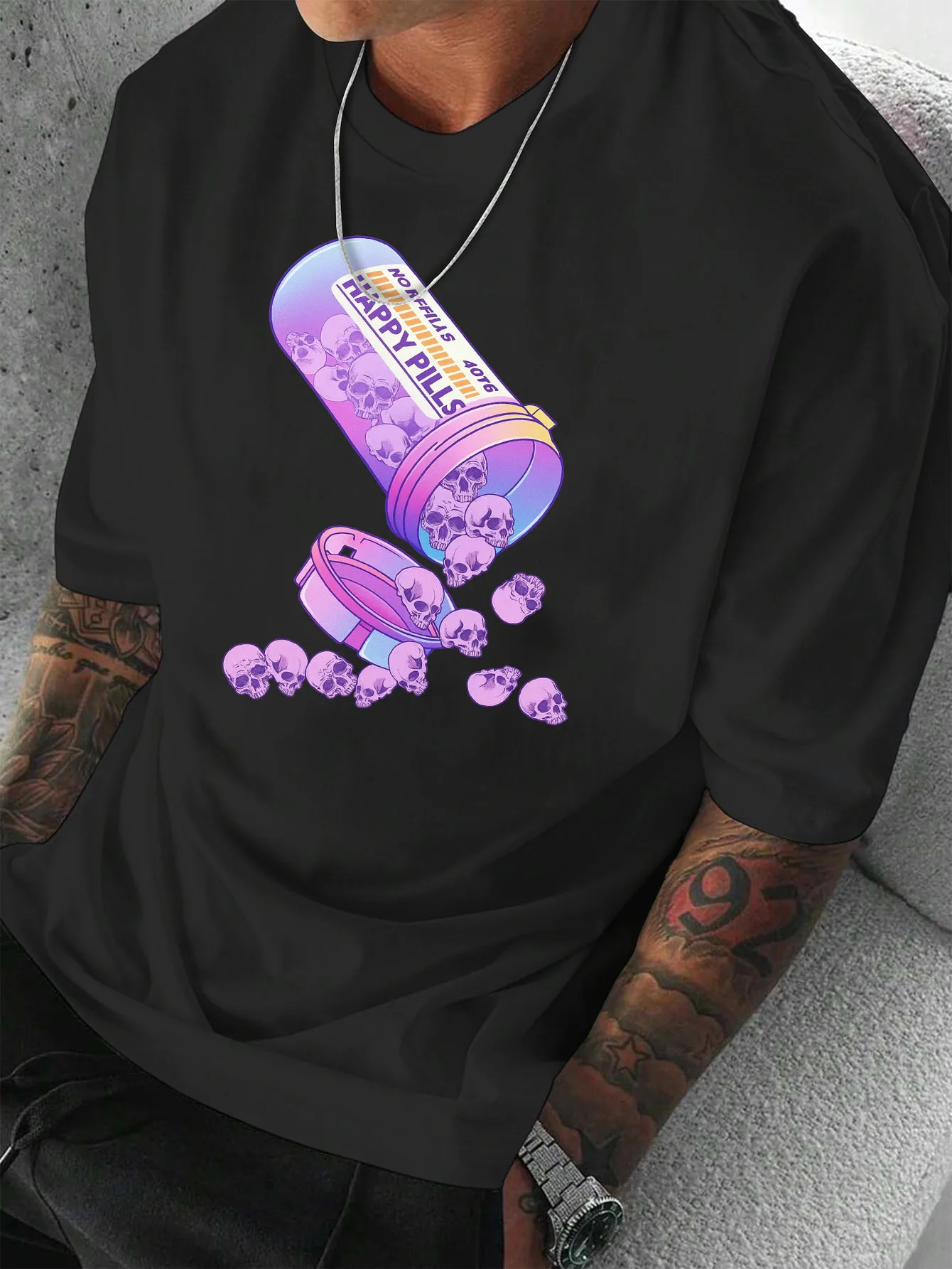 Men's Outdoor Style Casual Short Sleeve Nofilas Happy Pill Pattern Letter Print T-Shirt All Season Daily Wear
Men's Outdoor Style Casual Short Sleeve Nofilas Happy Pill Pattern Letter Print T-Shirt All Season Daily Wear