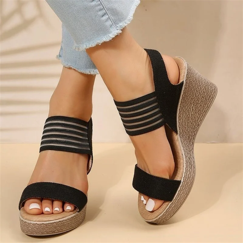 Women's Wedges Sandals 2023 Summer New Fashion Mesh Peep Toe Platform High Heel Women Sandals Sexy Party Dress Women Sandalias
Women's Wedges Sandals 2023 Summer New Fashion Mesh Peep Toe Platform High Heel Women Sandals Sexy Party Dress Women Sandalias