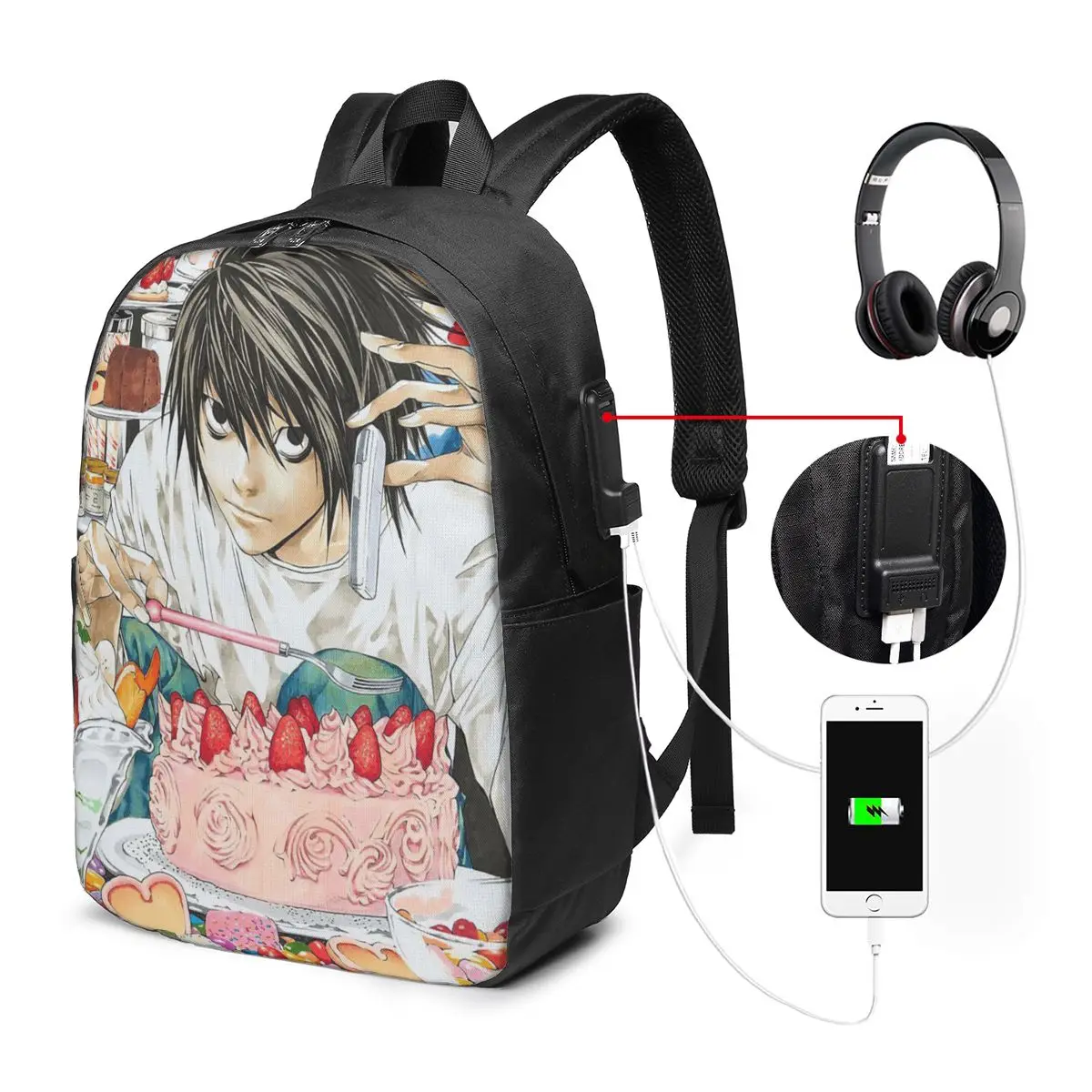 Deaths Notes Ryuk Anime Backpack Travel Notebook Bag Computer College Student School Bag Laptop Shoulder Bags for Men Women
Deaths Notes Ryuk Anime Backpack Travel Notebook Bag Computer College Student School Bag Laptop Shoulder Bags for Men Women