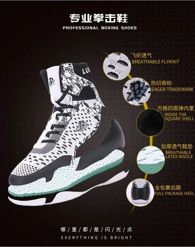 New Men's Wrestling Shoes Top Professional Boxing Boots Comfortable Fighting Wrestling Boots Fitness Sneakers
New Men's Wrestling Shoes Top Professional Boxing Boots Comfortable Fighting Wrestling Boots Fitness Sneakers