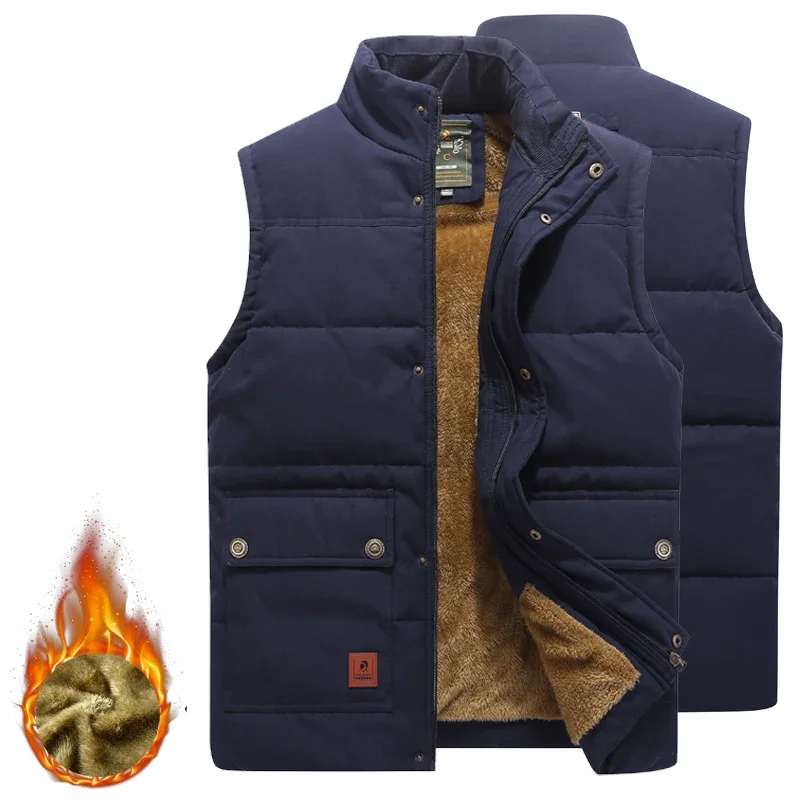 Winter Male Stand Collar Windbreaker Padded Waistcoats Clothing Men Fleece Warm Vest Coats Mens Trendy Jacket Sleeveless Vest
Winter Male Stand Collar Windbreaker Padded Waistcoats Clothing Men Fleece Warm Vest Coats Mens Trendy Jacket Sleeveless Vest