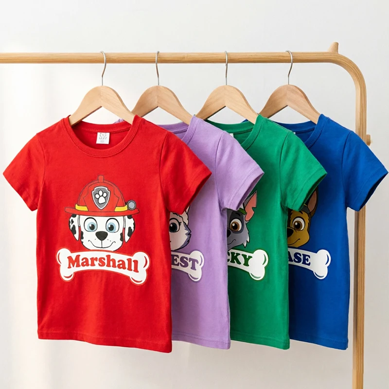 Paw Patrols Short Sleeve T Shirt Marshall Chase Teens Casual Clothes Skye Everest Rubble Tee Shirts Anime Cartoon Summer Tops
Paw Patrols Short Sleeve T Shirt Marshall Chase Teens Casual Clothes Skye Everest Rubble Tee Shirts Anime Cartoon Summer Tops