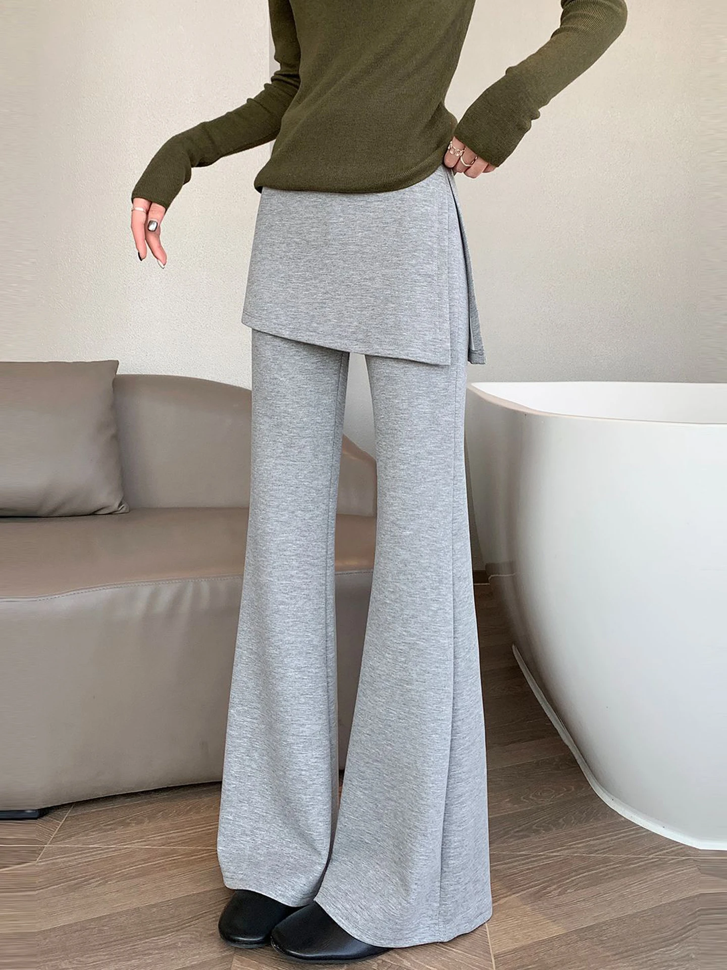 Grey Casual High Waist Draped Split Pants Women's Spring Summer 2026 New Style Wide Leg Pants Elegant Simple Pure Color
Grey Casual High Waist Draped Split Pants Women's Spring Summer 2026 New Style Wide Leg Pants Elegant Simple Pure Color