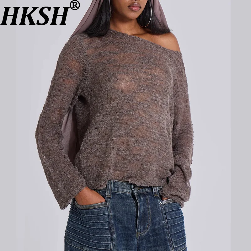 HKSH Spring Summer New Women T-shirt Long Sleeve Casual Knitted Top Personality Streetwear Stylish Versatile Vintage Tee HK11834
HKSH Spring Summer New Women T-shirt Long Sleeve Casual Knitted Top Personality Streetwear Stylish Versatile Vintage Tee HK11834