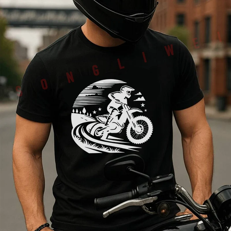 Art Dynamic Dirt Bike Rider Silhouette Men's Cotton T-shirt Summer Short Sleeved Casual Round Neck Unisex Tops
Art Dynamic Dirt Bike Rider Silhouette Men's Cotton T-shirt Summer Short Sleeved Casual Round Neck Unisex Tops