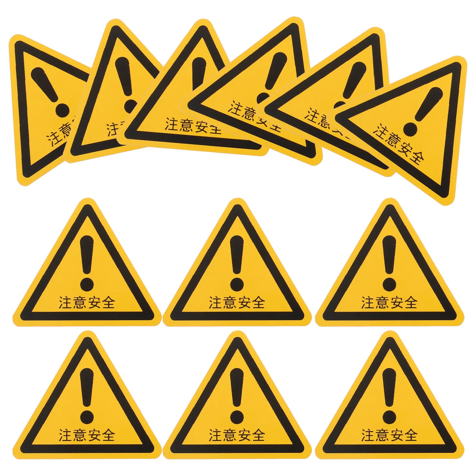 24Pcs Warning Sticker Safety Decal Strong Adhesive PVC Signs for Industrial Factory Equipment Protection Caution Stickers