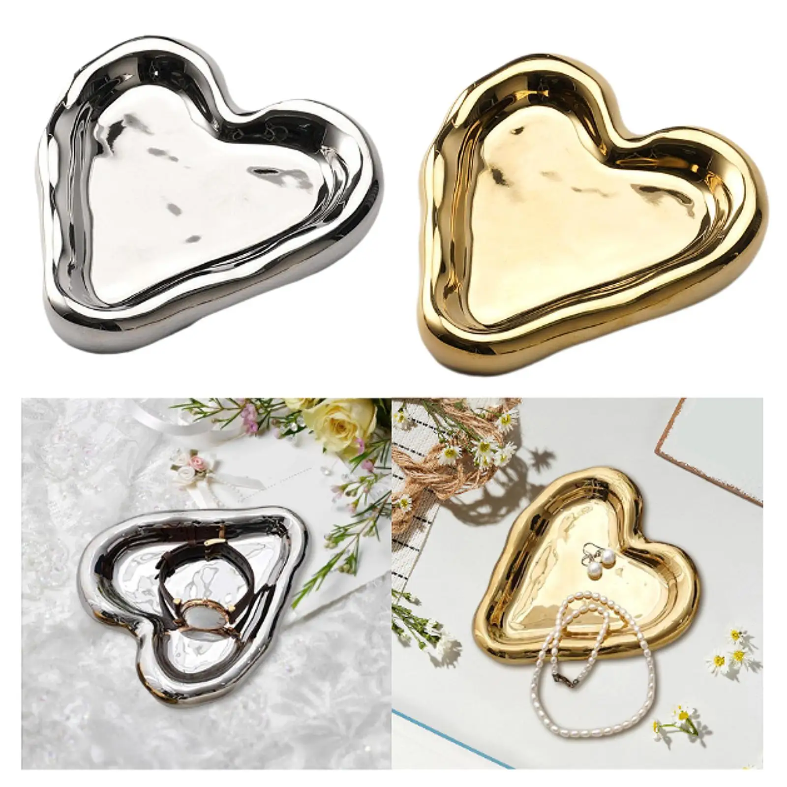Jewelry Dish Jewelry Tray Heart Shaped Bedroom Vanity Decor Ceramic for Women Girls Bathroom Heart Trinket Dish Key Bowl
Jewelry Dish Jewelry Tray Heart Shaped Bedroom Vanity Decor Ceramic for Women Girls Bathroom Heart Trinket Dish Key Bowl