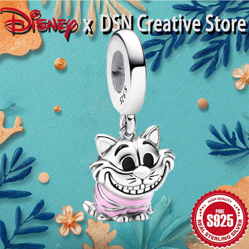 Очарование из серебра 925 пробы, Дисней Алиса в стране чудес, Чеширский кот, настраиваемый кулон, оригинальные гравированные женские ювелирные аксессуары
Очарование из серебра 925 пробы, Дисней Алиса в стране чудес, Чеширский кот, настраиваемый кулон, оригинальные гравированные женские ювелирные аксессуары