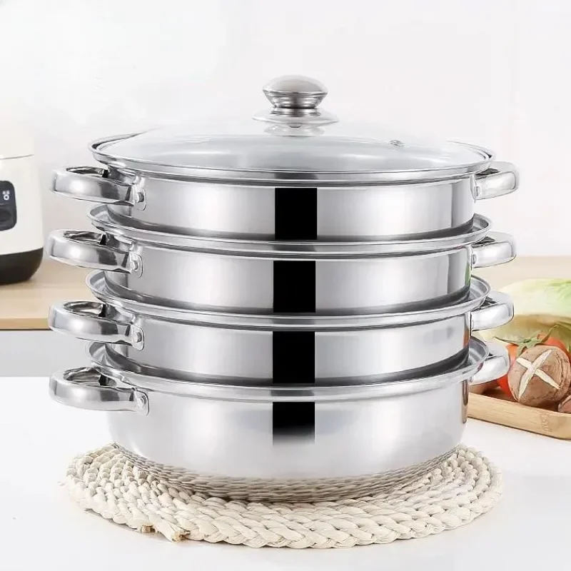 2 Layer Stainless Steel Pots Stockpot Hotpot Induction Steaming Food Steamer Pan Household Cooking Pot Kitchen Steamer Cooker
2 Layer Stainless Steel Pots Stockpot Hotpot Induction Steaming Food Steamer Pan Household Cooking Pot Kitchen Steamer Cooker