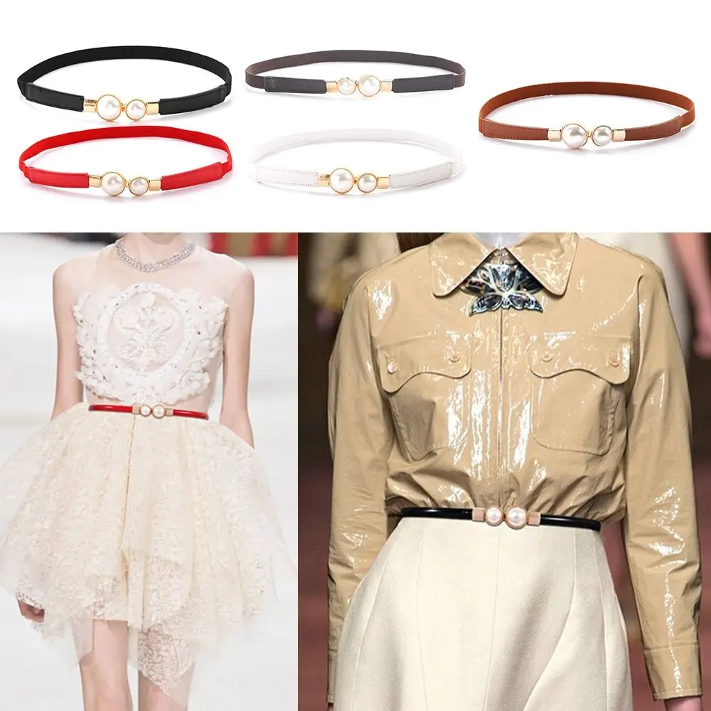 Pearl Buckle Waist Belt Simple Adjustable Elastic Skinny Waist Straps Thin Dress Coat Decorative Waistband Women
Pearl Buckle Waist Belt Simple Adjustable Elastic Skinny Waist Straps Thin Dress Coat Decorative Waistband Women