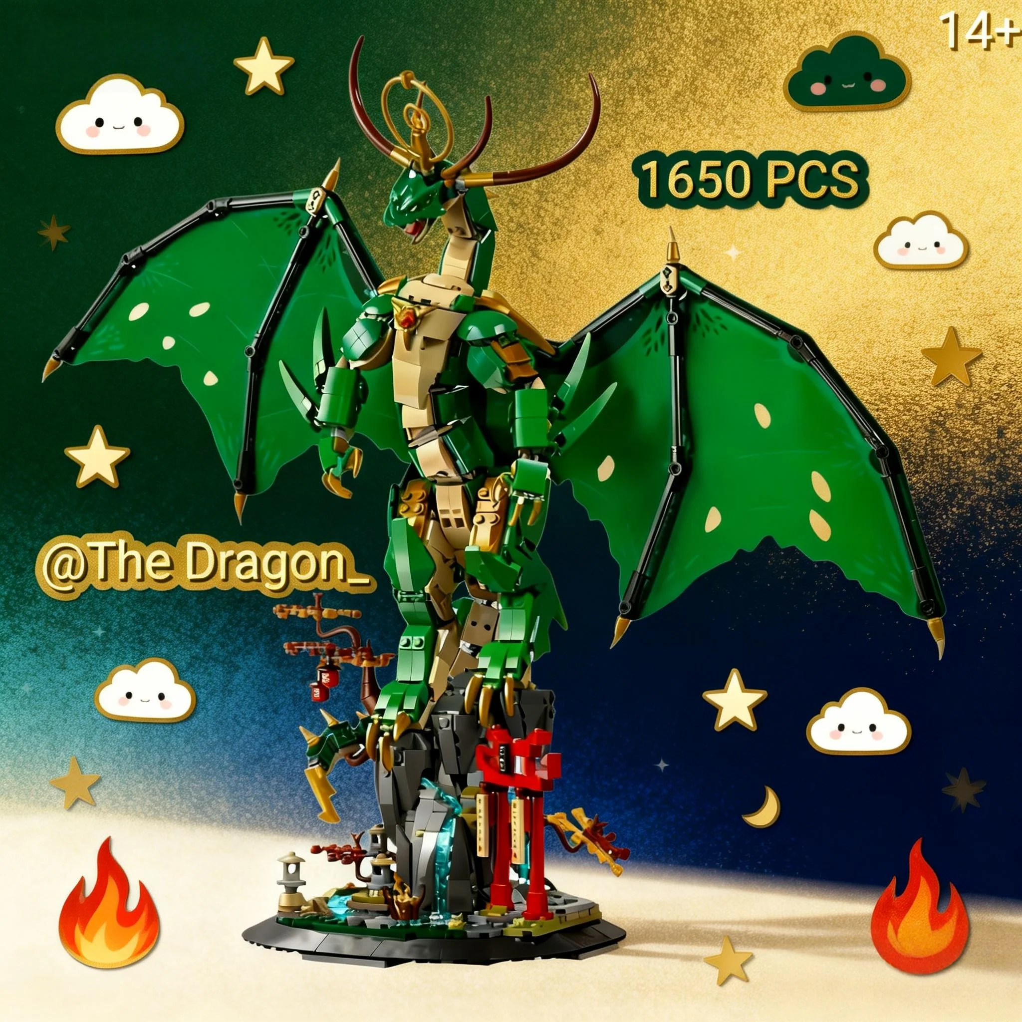 Набор строительных блоков Master Wu Guards The Divine Dragon, 1650 деталей, креативная модель, подарок для детей на Рождество и день рождения, 71847
Набор строительных блоков Master Wu Guards The Divine Dragon, 1650 деталей, креативная модель, подарок для детей на Рождество и день рождения, 71847