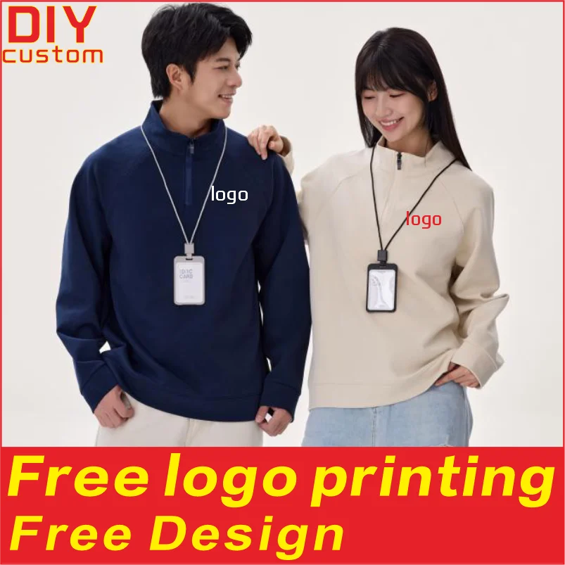 Модный мужской и женский пуловер из чистого хлопка с половиной молнии, футболка с длинными рукавами и вышитым логотипом на заказ
Модный мужской и женский пуловер из чистого хлопка с половиной молнии, футболка с длинными рукавами и вышитым логотипом на заказ