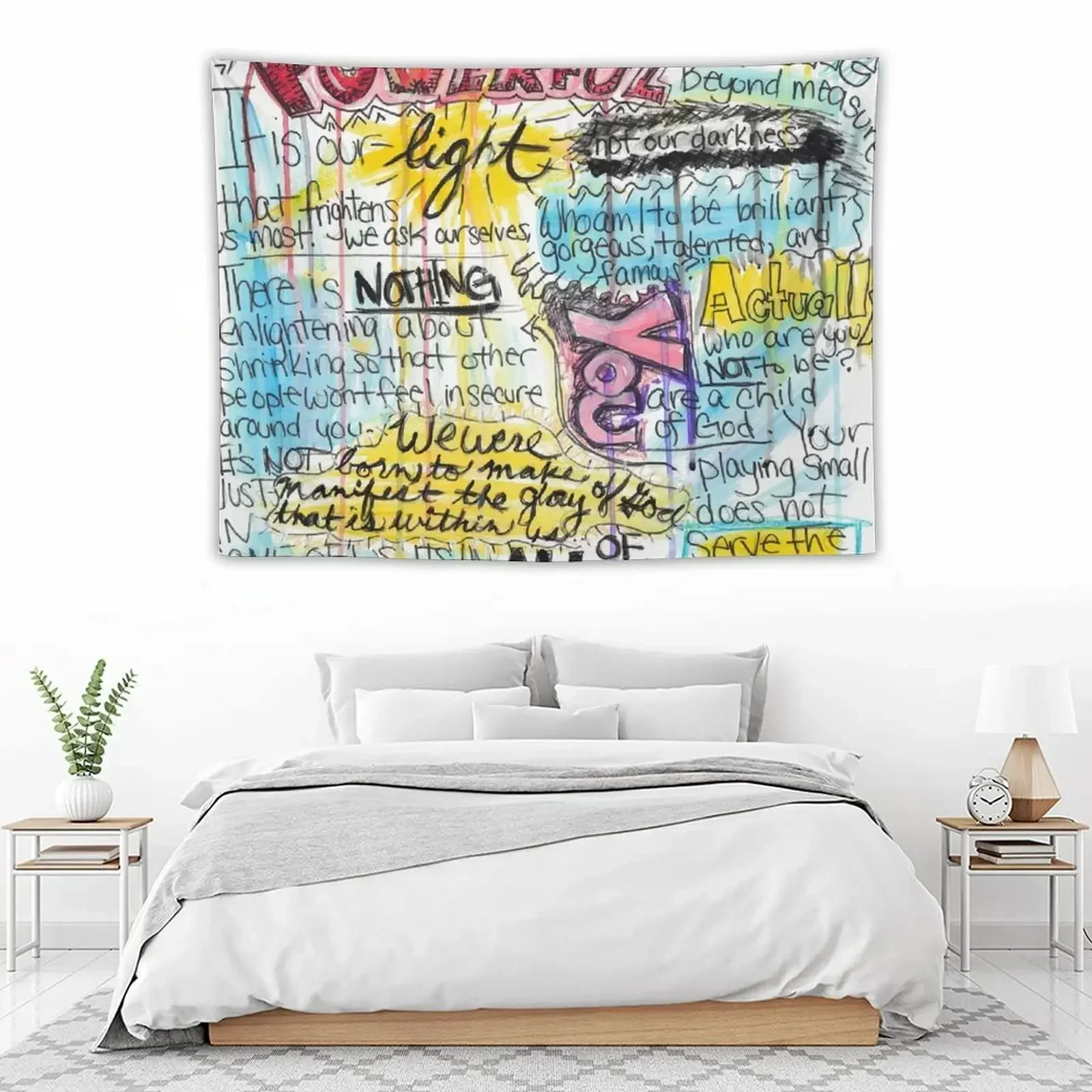Marianne Williamson Quote - "Our deepest fear is not that we are inadequate" Tapestry Decor For Room Tapestry
Marianne Williamson Quote - "Our deepest fear is not that we are inadequate" Tapestry Decor For Room Tapestry