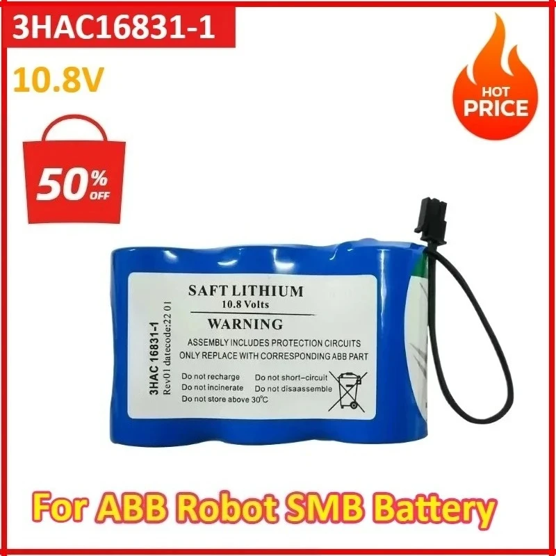 New Battery for ABB 3HAC16831-1 10.8V Robot Arm CPU Non-rechargeable Lithium Battery Pack
New Battery for ABB 3HAC16831-1 10.8V Robot Arm CPU Non-rechargeable Lithium Battery Pack