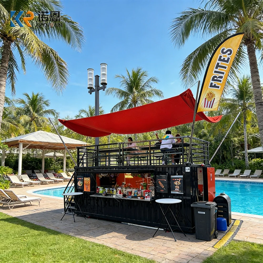 Customizable Food Container Kiosk with Upper Balcony And Full Kitchen for Outdoor Catering Business
Customizable Food Container Kiosk with Upper Balcony And Full Kitchen for Outdoor Catering Business