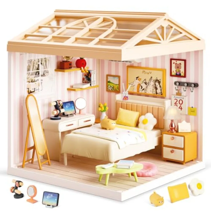 Набор для сборки миниатюрного домика своими руками, подарок для подростков, деревянный кукольный домик с крышей и пылезащитными чехлами, творческие поделки для взрослых, мини-фигурки, рождественский подарок
Набор для сборки миниатюрного домика своими руками, подарок для подростков, деревянный кукольный домик с крышей и пылезащитными чехлами, творческие поделки для взрослых, мини-фигурки, рождественский подарок