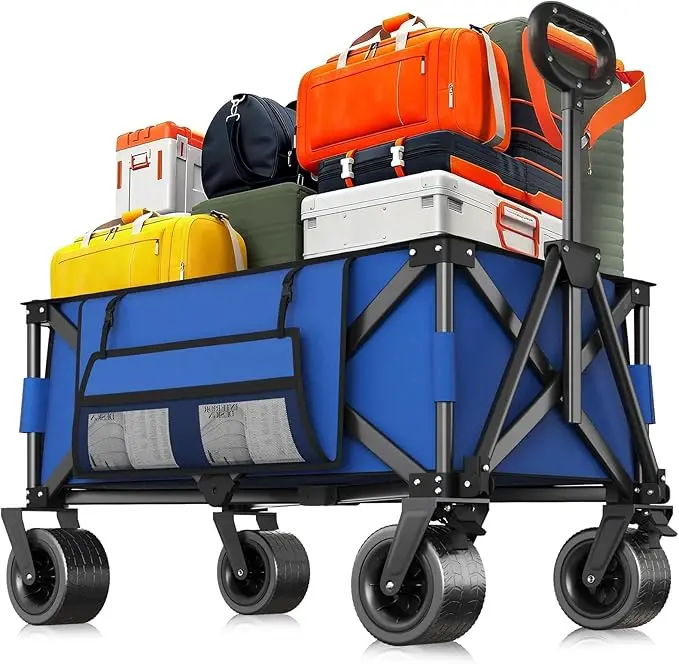 Wagon Carts Foldable, 460 LBS Weight Capacity 280L Collapsible Wagon with All-Terrain Wheels, Drink Holders, Storage Cover Elastic Rope, Utility Carts for Groceries, Shopping, Camping
Wagon Carts Foldable, 460 LBS Weight Capacity 280L Collapsible Wagon with All-Terrain Wheels, Drink Holders, Storage Cover Elastic Rope, Utility Carts for Groceries, Shopping, Camping