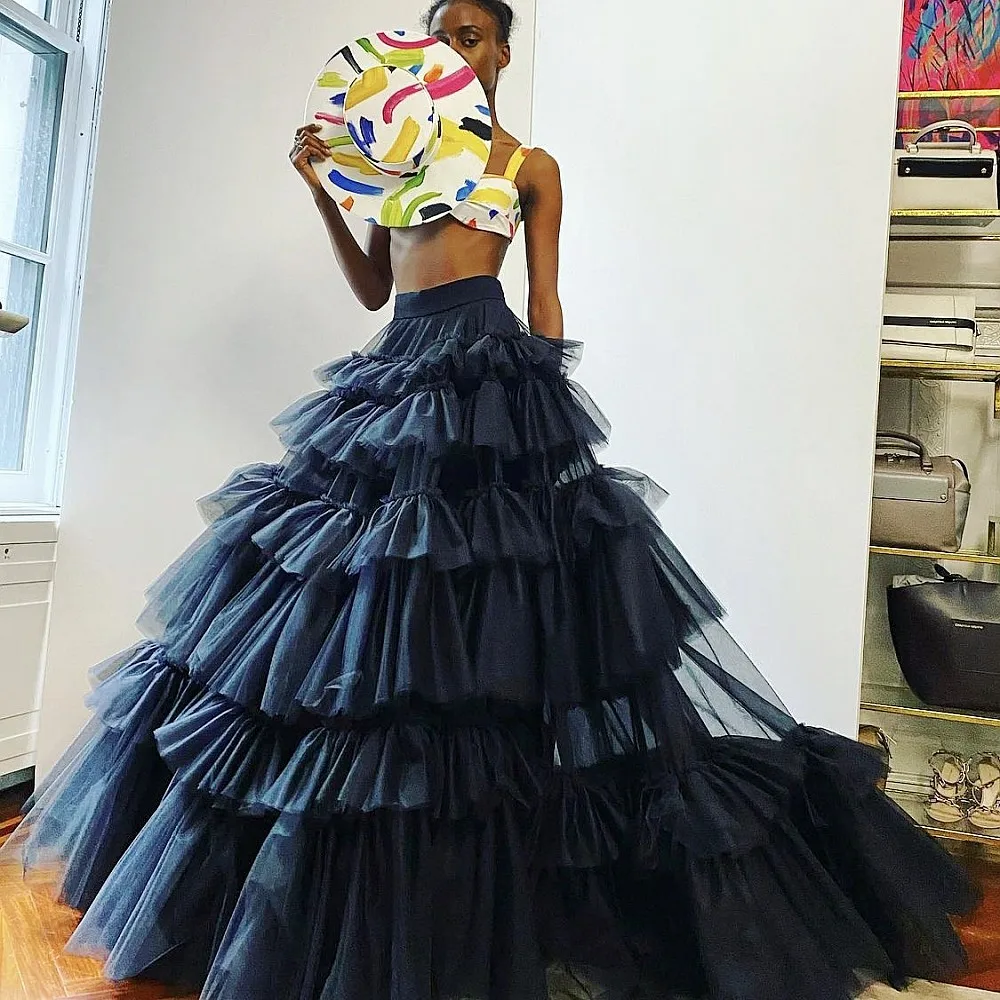 Black Layered Tulle Maxi Skirt With Elastic Waist Tiered Multi Layers Long Prom Party Skirt Puffy Chic Formal Wedding Skirt
Black Layered Tulle Maxi Skirt With Elastic Waist Tiered Multi Layers Long Prom Party Skirt Puffy Chic Formal Wedding Skirt