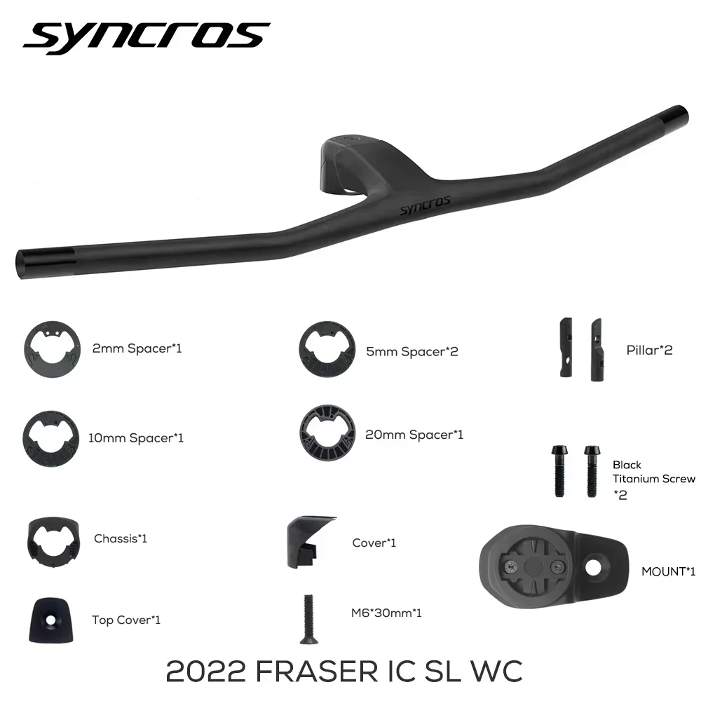 SYNCROS FRASER IC SL WC For Sparks Frame 740MM -20° Full Carbon Fibre Integrated Cockpit MTB Handlebar Titanium screws
SYNCROS FRASER IC SL WC For Sparks Frame 740MM -20° Full Carbon Fibre Integrated Cockpit MTB Handlebar Titanium screws