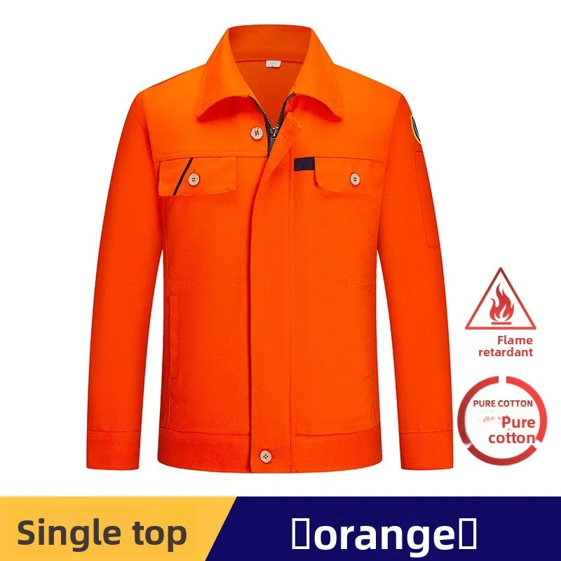 Pure cotton flame retardant overalls set wear-resistant thickened welder anti-scalding and fireproof flower tooling
Pure cotton flame retardant overalls set wear-resistant thickened welder anti-scalding and fireproof flower tooling