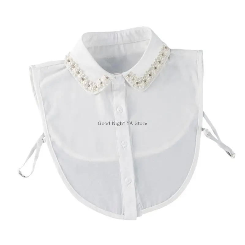 Faux Pearls Bead Decors Detachable Collar Removable Button Shirt Removable Shirt Collar for Women Fashion Outfits
Faux Pearls Bead Decors Detachable Collar Removable Button Shirt Removable Shirt Collar for Women Fashion Outfits