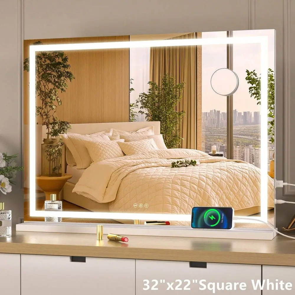 Зеркало для макияжа Hasipu 32x22 LED с 3-цветной подсветкой и сенсорным управлением, отлично подходит для спальни, гостиной, гардеробной, парикмахерской, дома
Зеркало для макияжа Hasipu 32x22 LED с 3-цветной подсветкой и сенсорным управлением, отлично подходит для спальни, гостиной, гардеробной, парикмахерской, дома