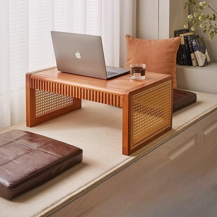 Solid wood rattan coffee table bay window table tatami tea table balcony square kang few study
Solid wood rattan coffee table bay window table tatami tea table balcony square kang few study