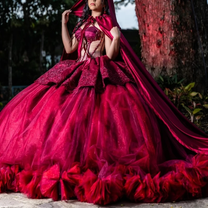 Red Shiny Quinceanera Dresses Off The Shoulder Applique Beads Tiered Tull Corset Party Birthday Sweet 16 Dress Vestidos 15 Anos
Red Shiny Quinceanera Dresses Off The Shoulder Applique Beads Tiered Tull Corset Party Birthday Sweet 16 Dress Vestidos 15 Anos