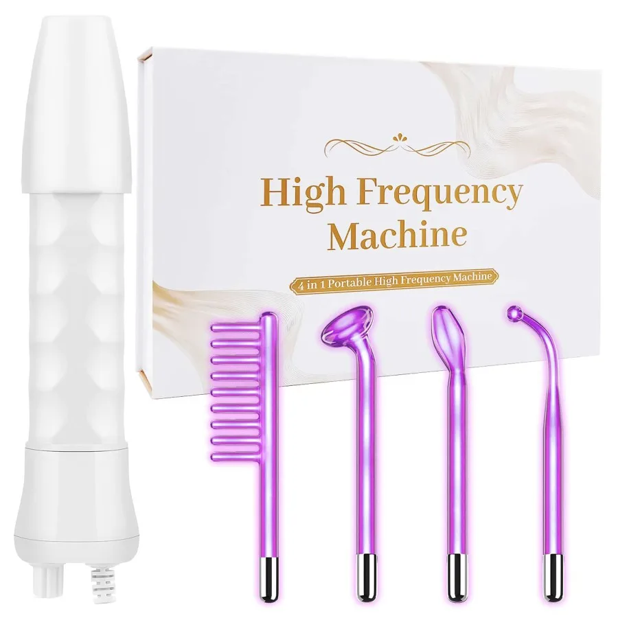 High Frequency Wand 'C Violet Portable Skin Therapy Machine for AntiAging Skin Tightening Wrinkle Reducing Dark Circles 4 in 1
High Frequency Wand 'C Violet Portable Skin Therapy Machine for AntiAging Skin Tightening Wrinkle Reducing Dark Circles 4 in 1