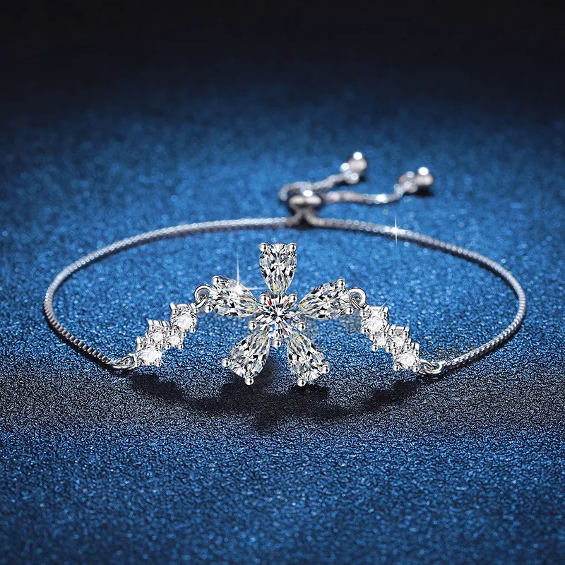 Moissanite Bracelet Sakura High end 18K Gold with 0.5 Carat Moissanite Diamond Women's Adjustable Platinum PT950 Imprint
Moissanite Bracelet Sakura High end 18K Gold with 0.5 Carat Moissanite Diamond Women's Adjustable Platinum PT950 Imprint