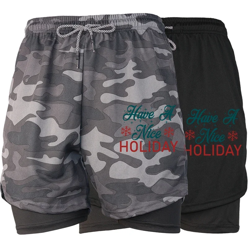 Спортивные мужские шорты для бега в тренажерном зале 2 в 1, шорты с принтом и карманом для телефона, быстросохнущие, дышащие
Спортивные мужские шорты для бега в тренажерном зале 2 в 1, шорты с принтом и карманом для телефона, быстросохнущие, дышащие